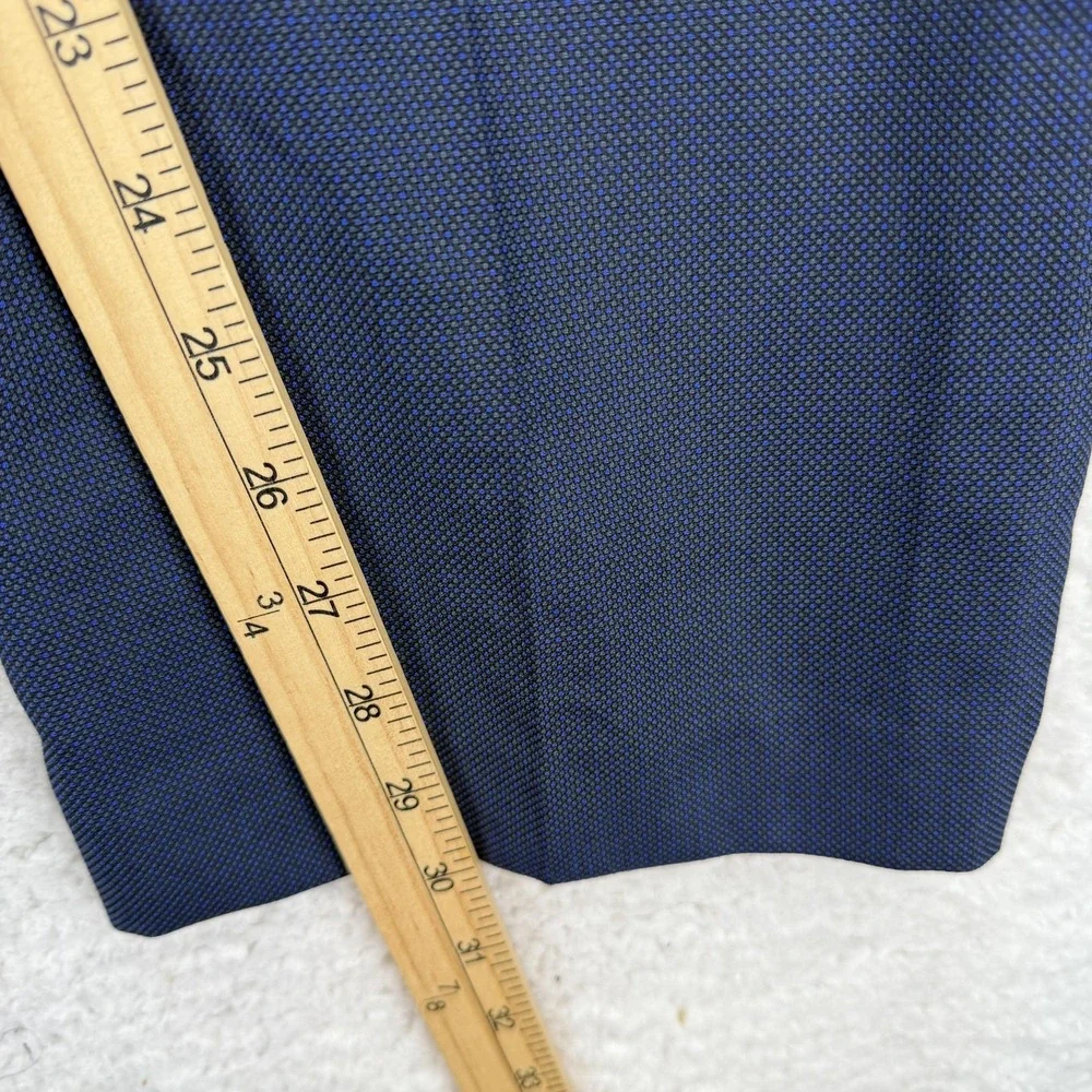 Perry Ellis Mens 40x30 Blue Regular Fit Microfiber Dress Pants EAT0PT110050 031